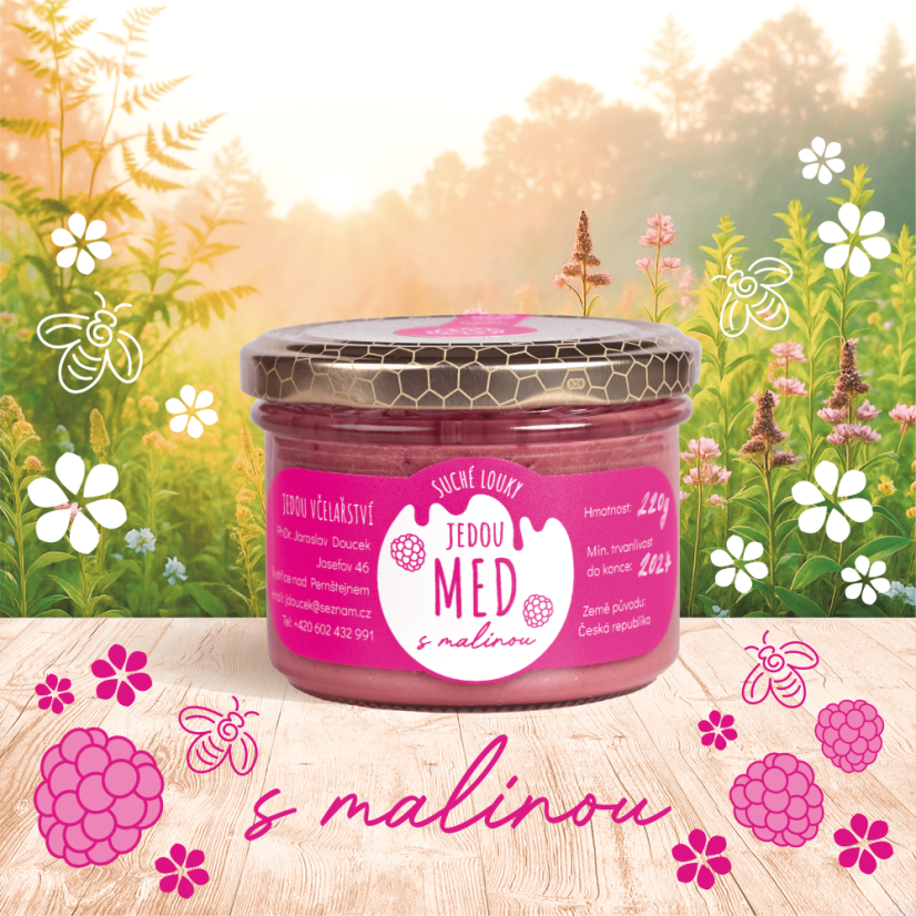 Malinový med 280g